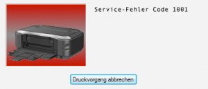 Fehler Code 1001 Canon Fehler Code 1001 Canon