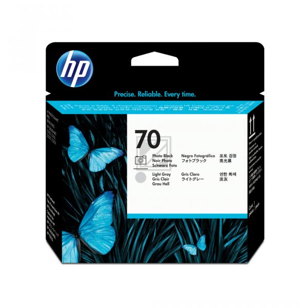HP Tintendruckkopf schwarz/grau hell (C9407A, 70)