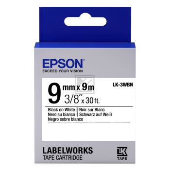 Epson Schriftbandkassette schwarz/weiß (C53S653003, LK-3WBN)