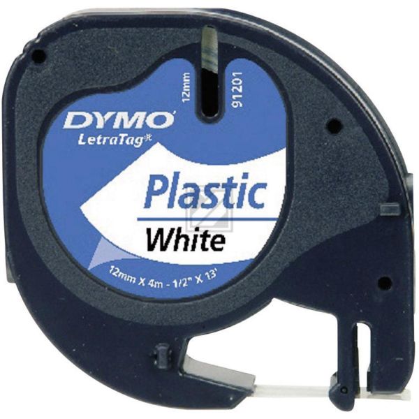 Dymo Schriftbandkassette schwarz/weiß (91221)