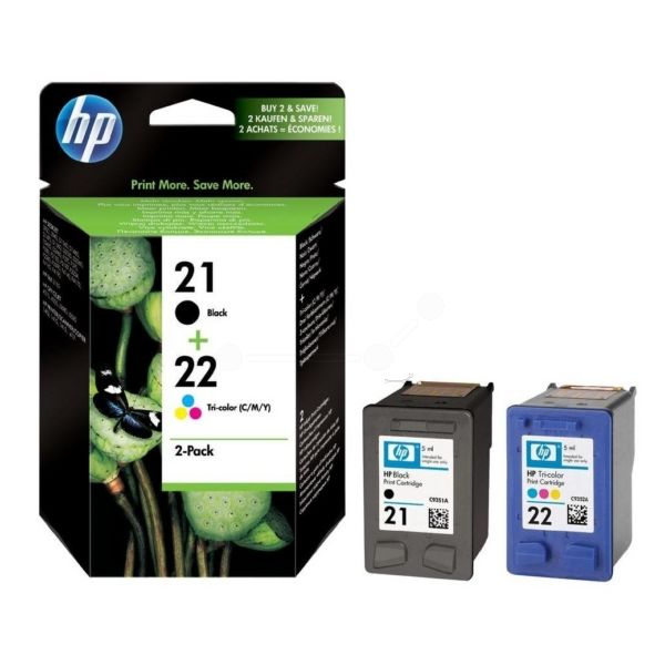 HP 21+22 Druckerpatrone Multipack schwarz + color
